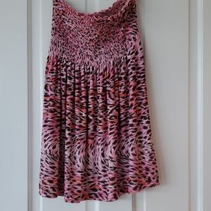 BCBG printed pink top